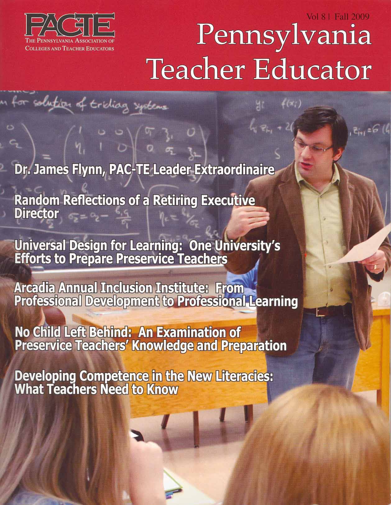 Pennsylvania Teacher Educator, Fall 2009