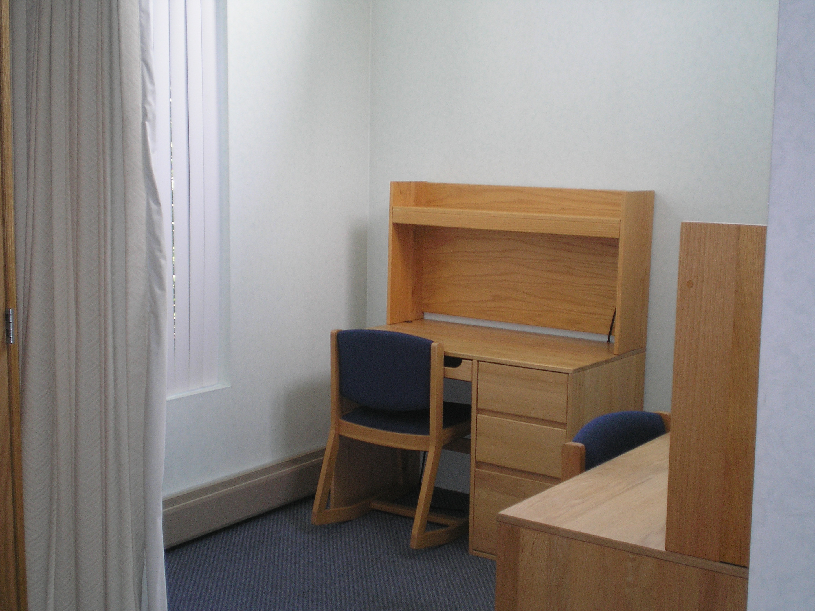 Desk area for triple room
