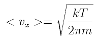 vs equals root kT over 2 pi m