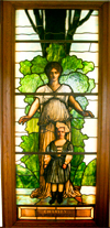 stained glass in Biemsderfer Center