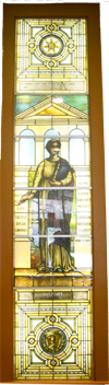 Ganser Library's stained glass