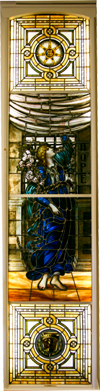 Ganser Library's stained glass