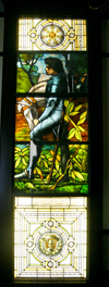 stained glass in Gordinier Hall