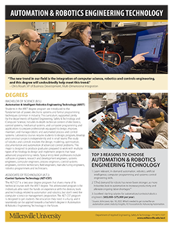 Automation & Robotics Engineering Technology Information Sheet
