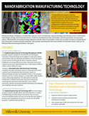 Download the Nanotechnology Manufacturing Technologies information sheet!