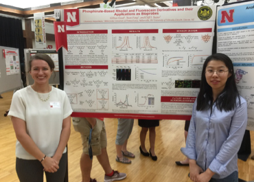 Two female students presenting at Made In Millersville
