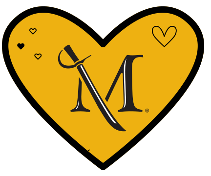 MU logo inside a heart