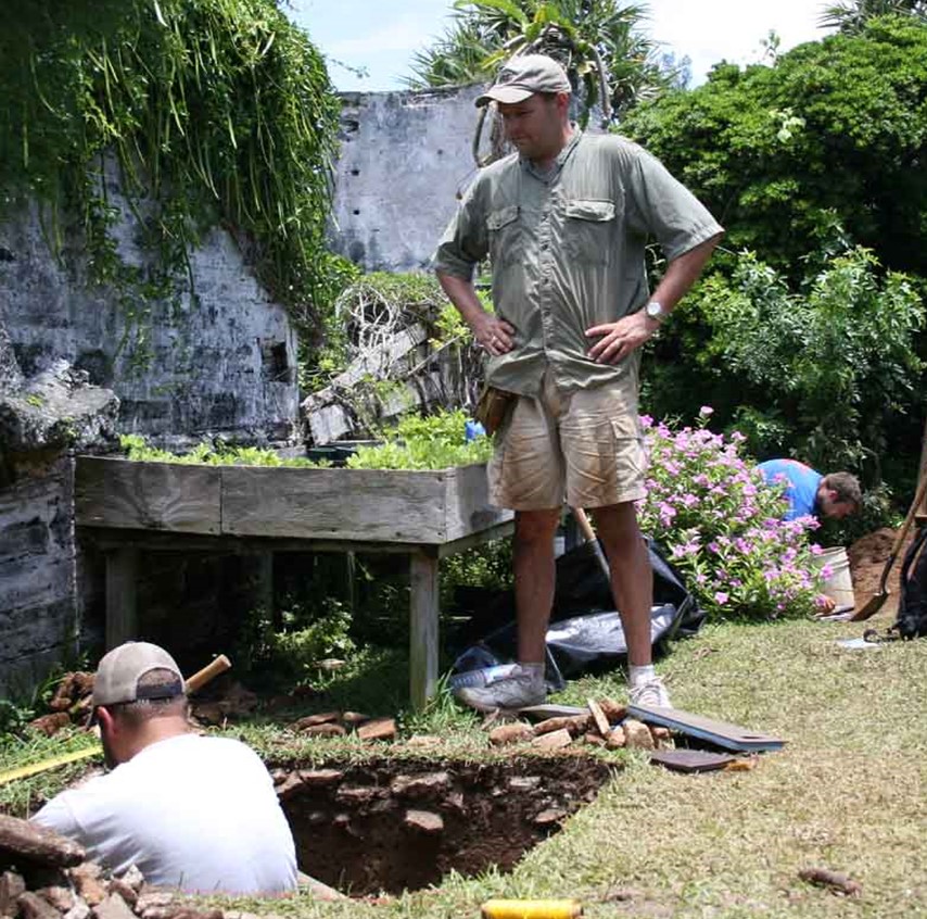 Dr. Trussell at dig site