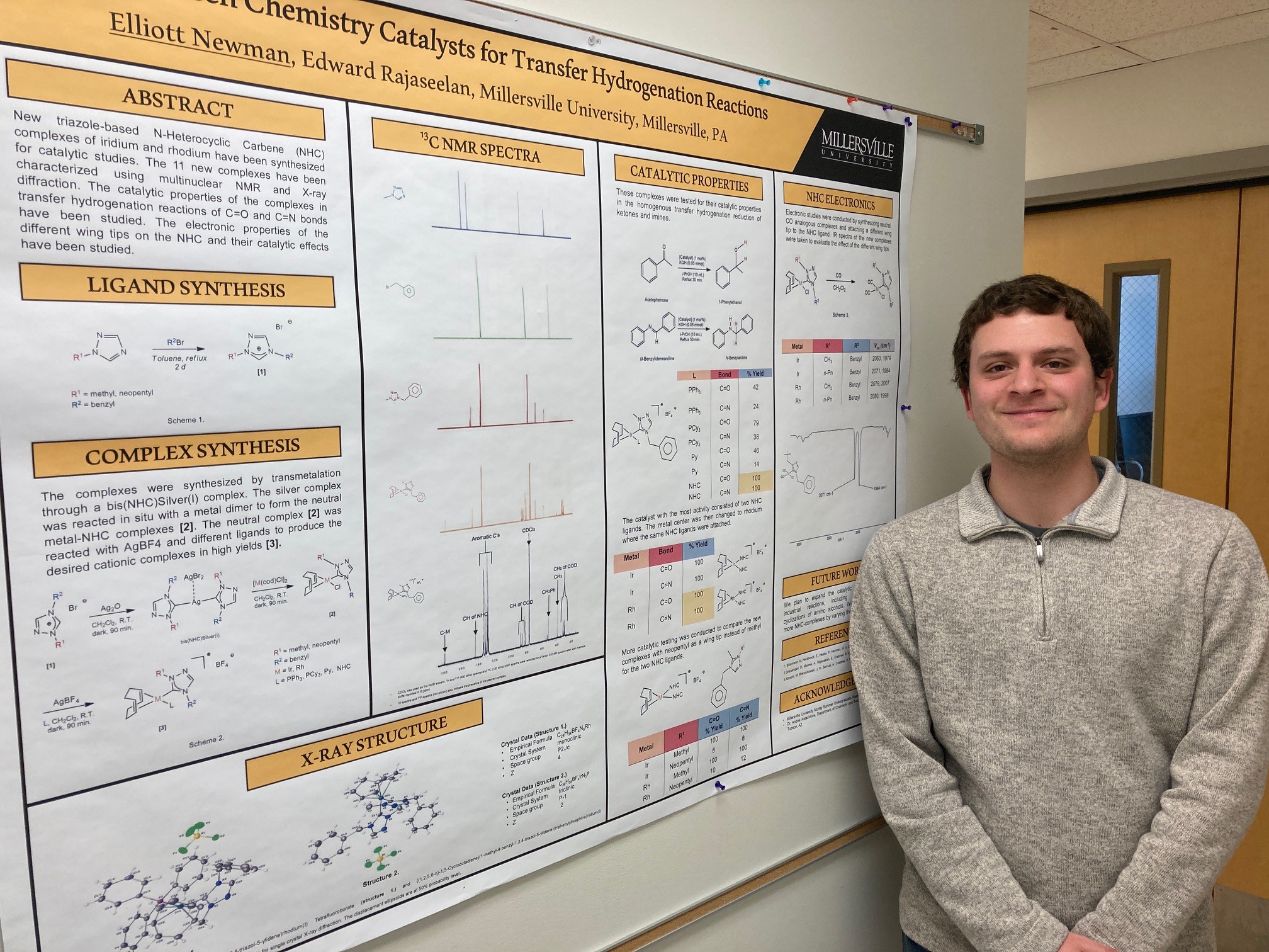 Elliott Newman with his poster from Summer 2021.