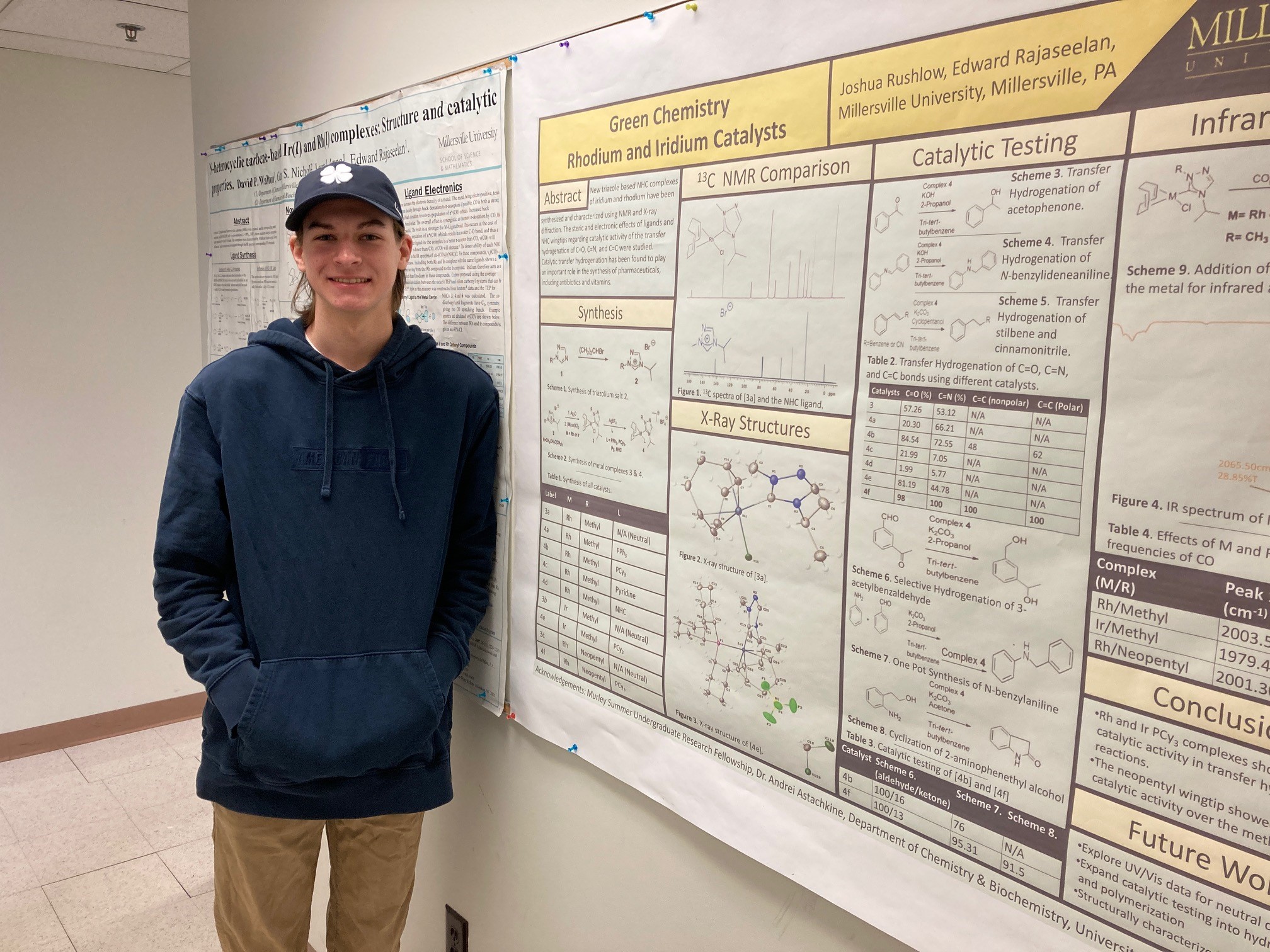 Joshua Rushlow with his poster from Summer 2021.