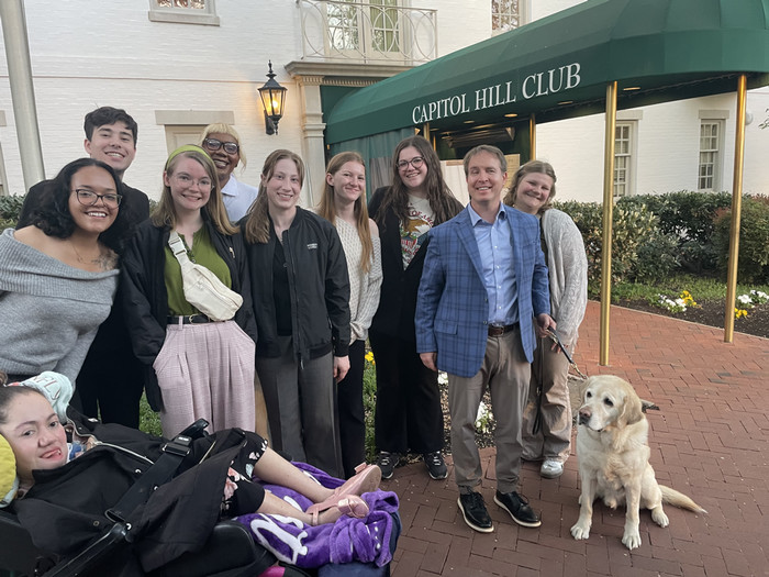 CCE fellows visiting the Capitol Hill club with MU alumni Patrick Leahy