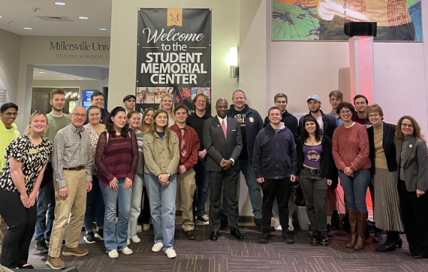 Senator Martin with students and President Dr.Wubah