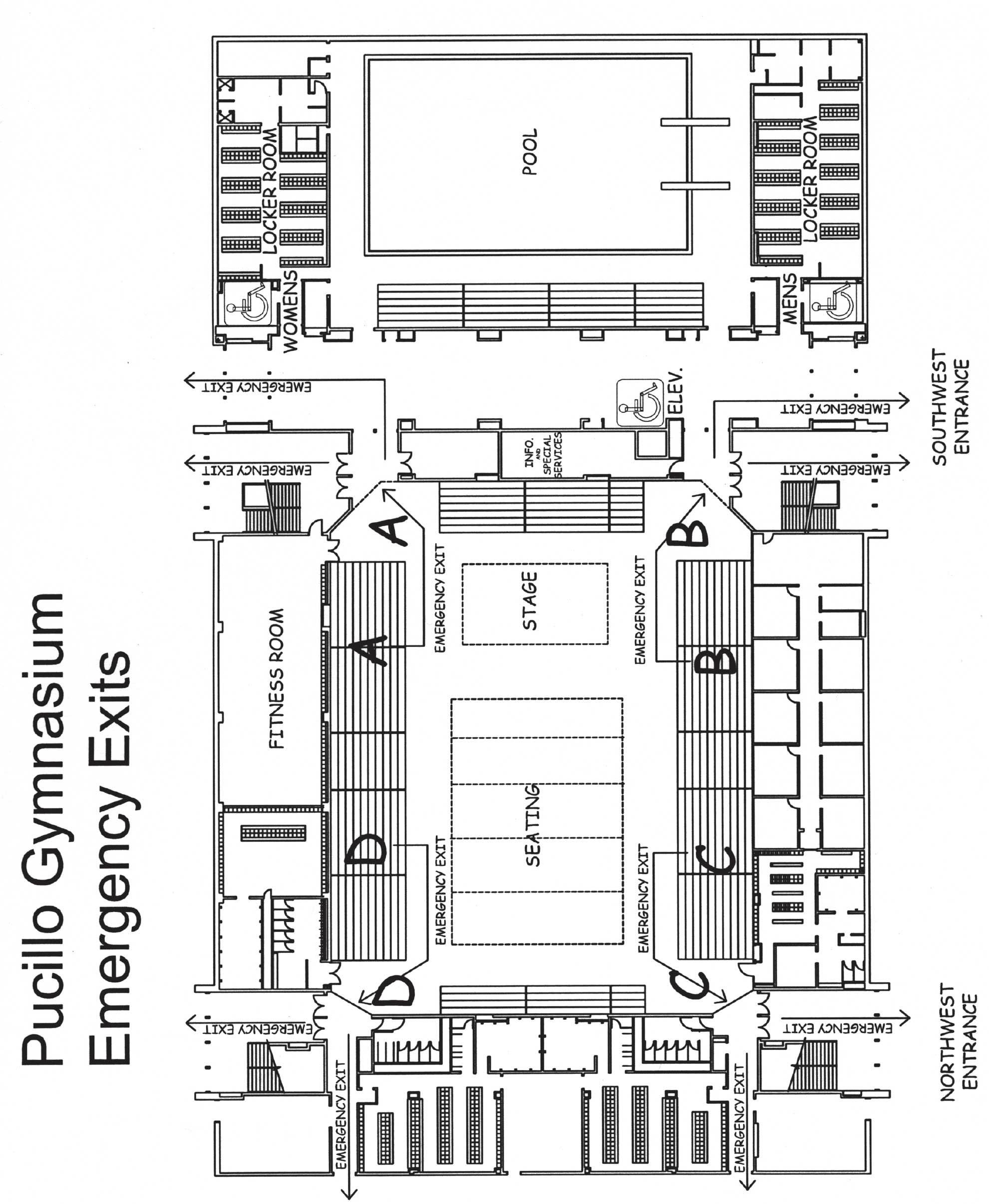 Pucillo Gym Emergency Exists