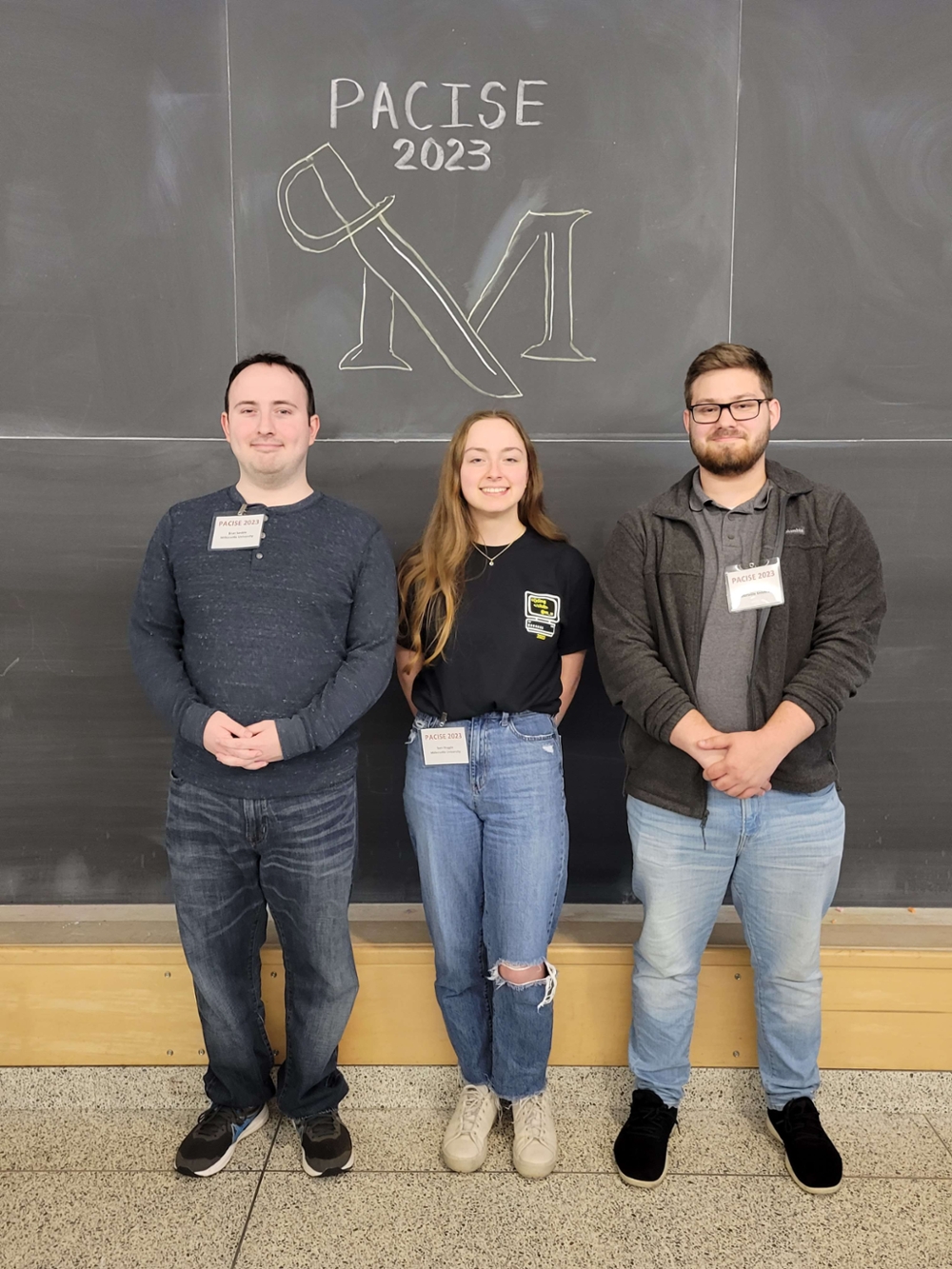 Briar Sauble, Sam Noggle, and Justin Stevens presented at the PACISE conference
