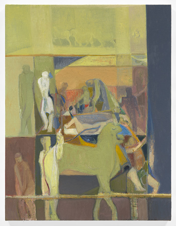 1. Deborah Kahn, Yawning, 2019, oil on canvas, 26 x 20 inches