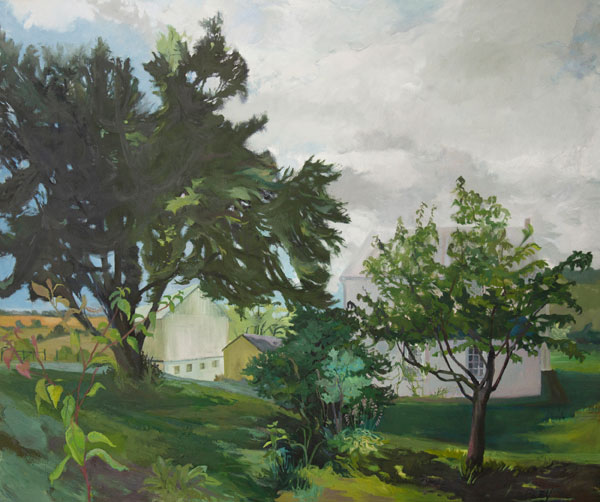 Dorothy Frey, Hindsight, 2020-2022, oil on canvas, 36” × 42”
