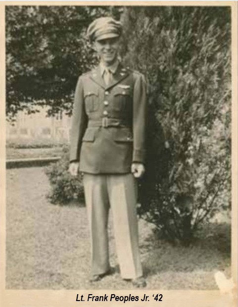 Young Lt Frank Peoples Jr. wearing military uniform