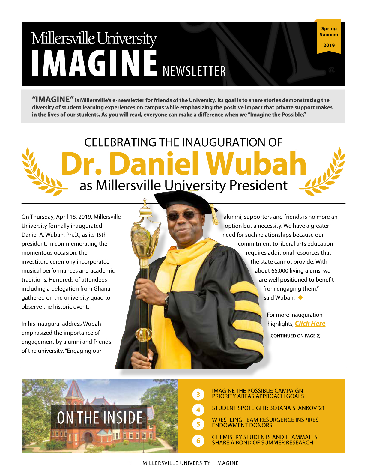 Imagine E-Newsletter Spring/Summer 2019