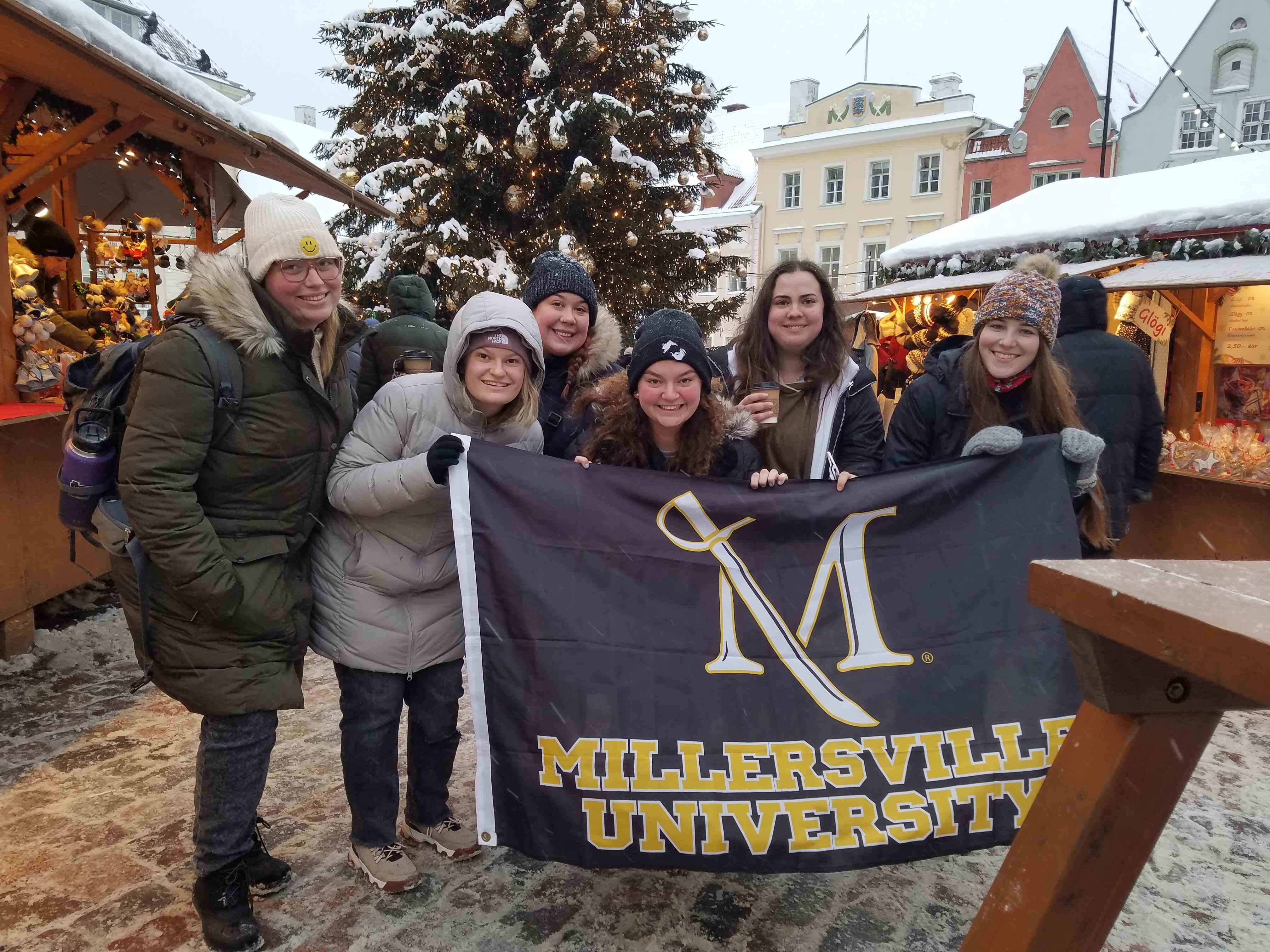 Students studying abroad in Sweden visit Tallinn, Estonia.