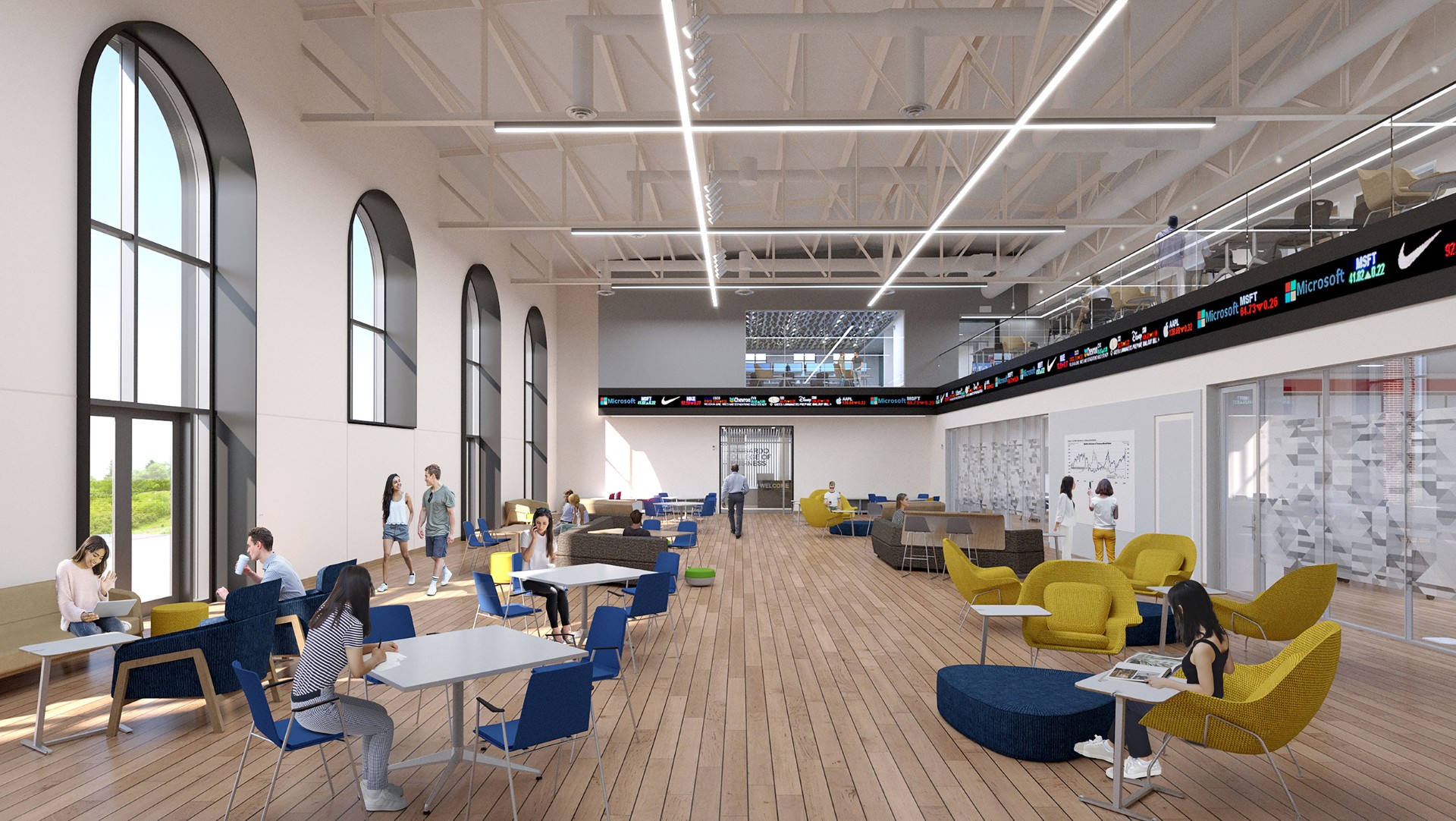 Interior of new Lombardo College of Business