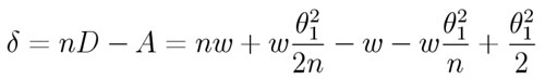 change in optical path length