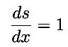 ds/dx