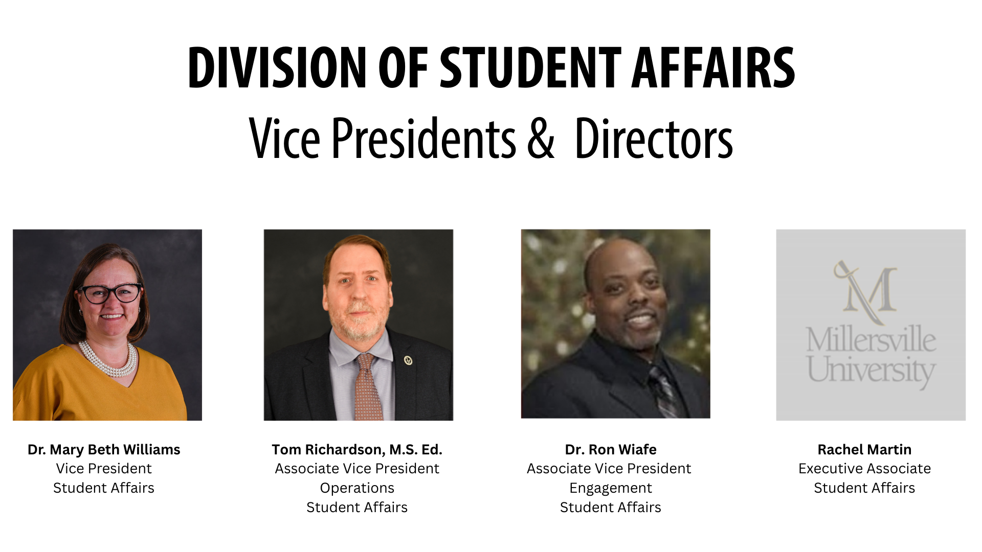 Student Affairs Vice Presidents and Directors