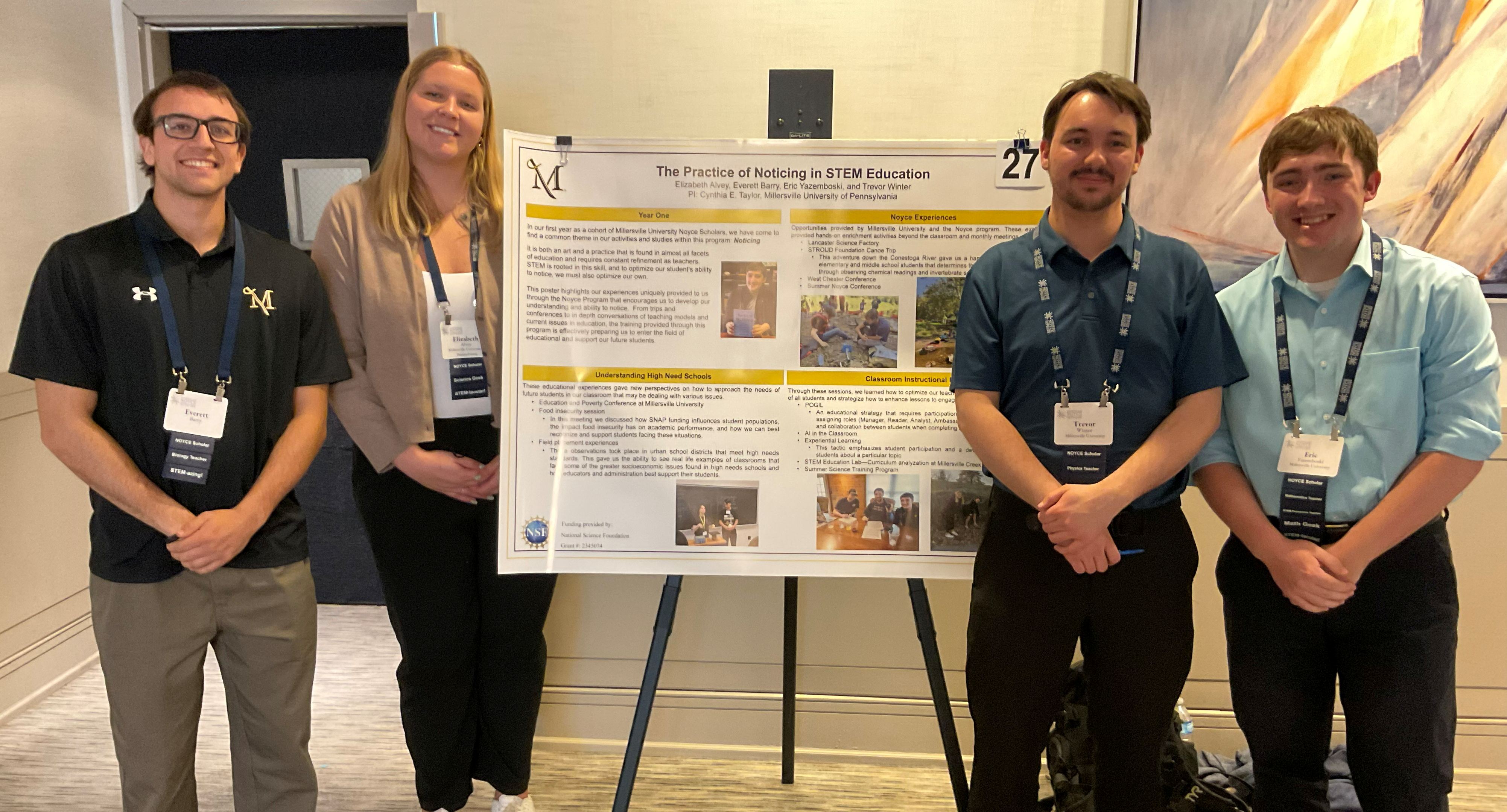 2025 Noyce Scholars presenting at a conference.