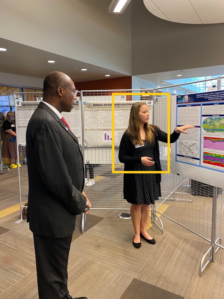 Natalie presenting her research at Made in Millersville