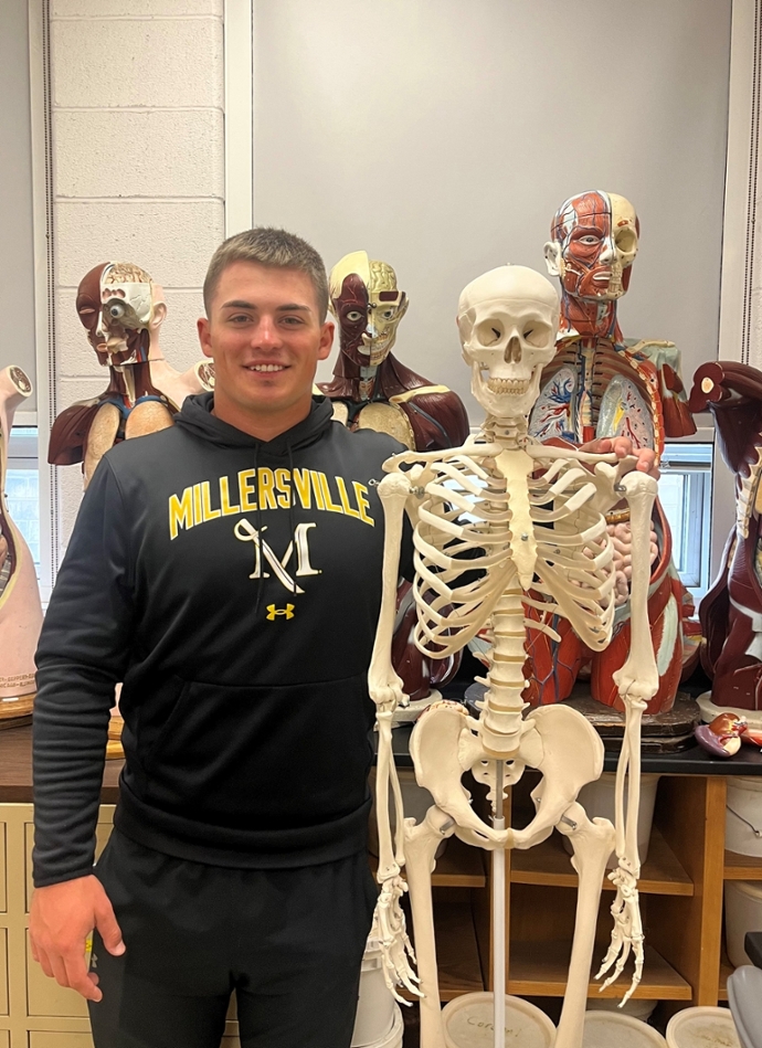Zachary with Skeleton Model