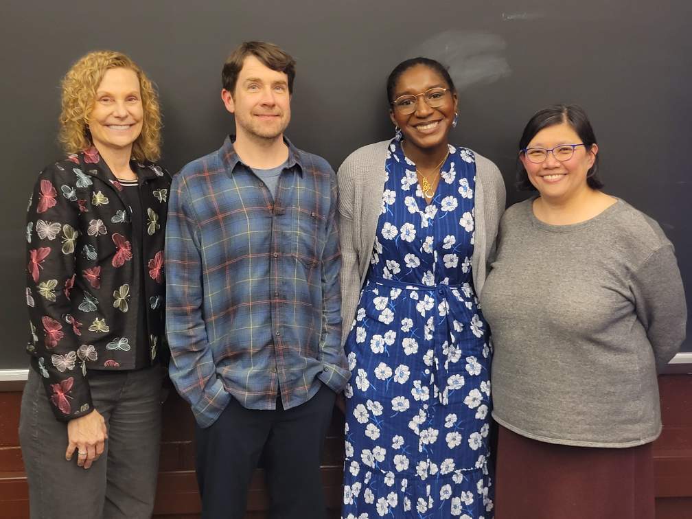 (in photo) Dr. Rika Schmitt (Dept. Chair for Sociology/Criminology), Dr. Ryan Orr, Lael Marshall and Dr. Carrie Smith (Chair of the committee).