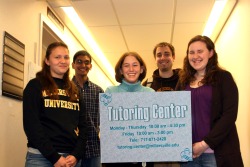 Tutoring Center Welcome by five student tutors