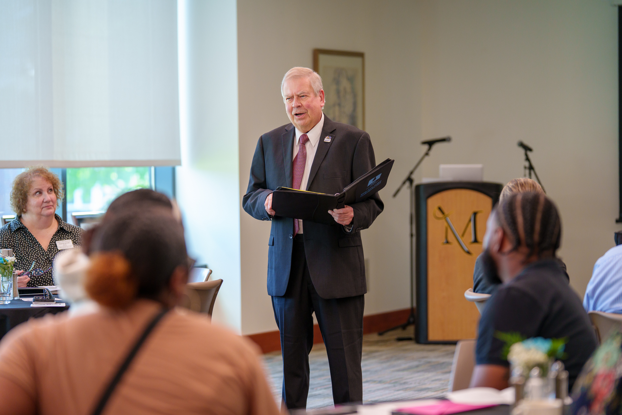 Millersville Mayor Lastowski presenting